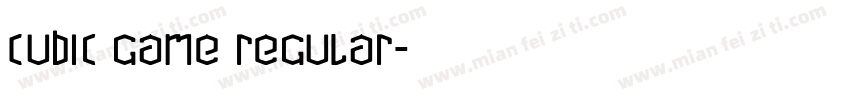 Cubic Game Regular字体转换